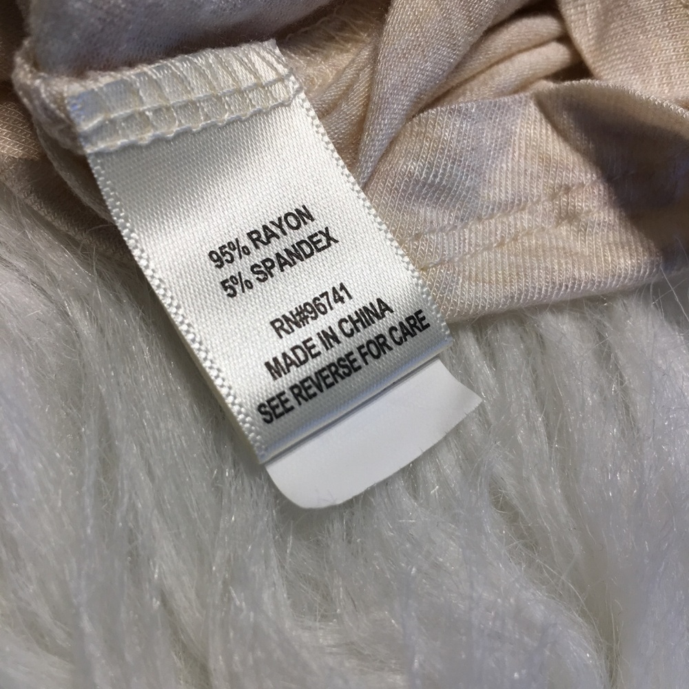 NWT BellaDuJour S beige basic tee - Picture 5 of 6